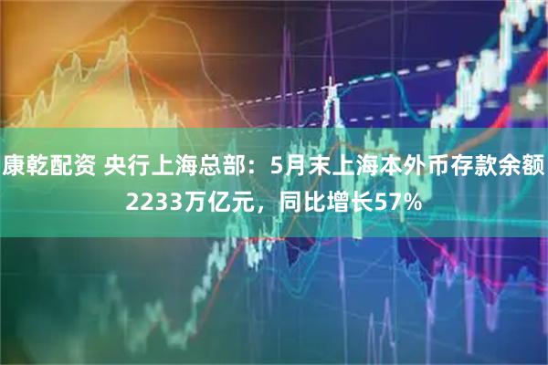 康乾配资 央行上海总部：5月末上海本外币存款余额2233万亿元，同比增长57%